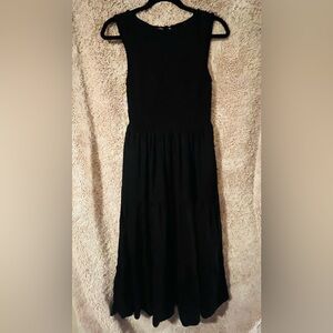 Elegant Black Strapless Evening Dress